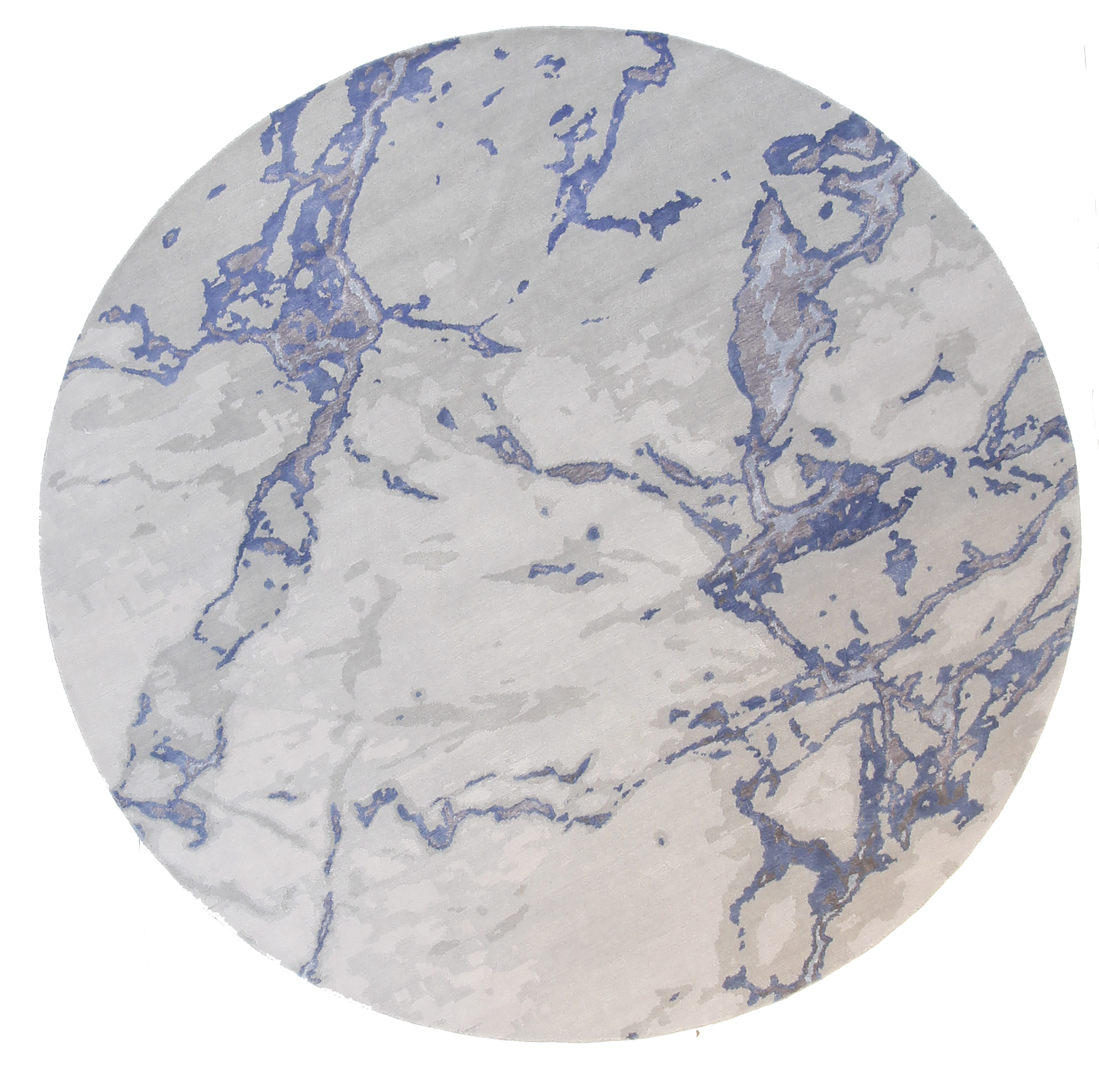 8" x 8" Marble Rug, Gray/Blue~P77662785