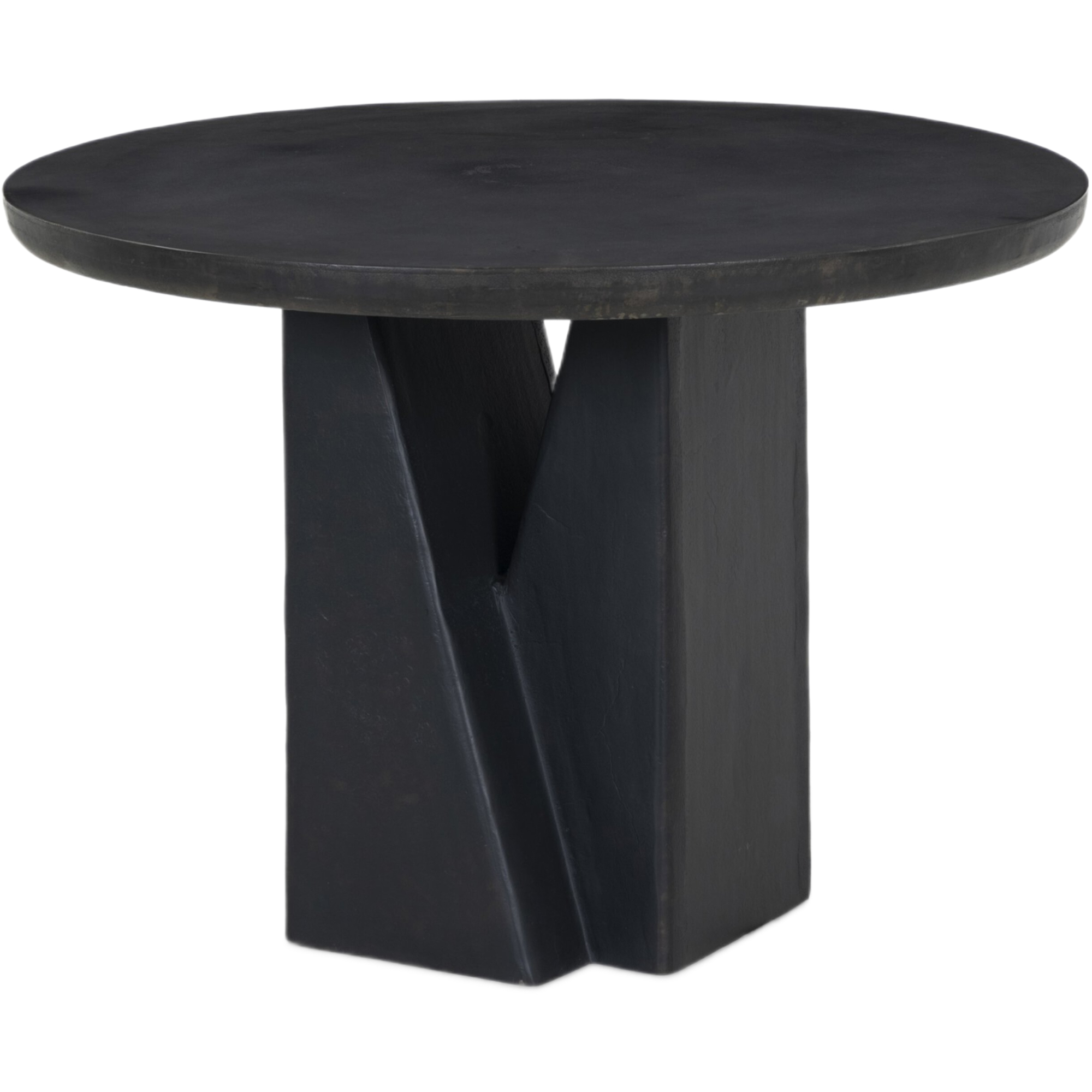 Alix 48" Aluminum Dining Table, Black Antique