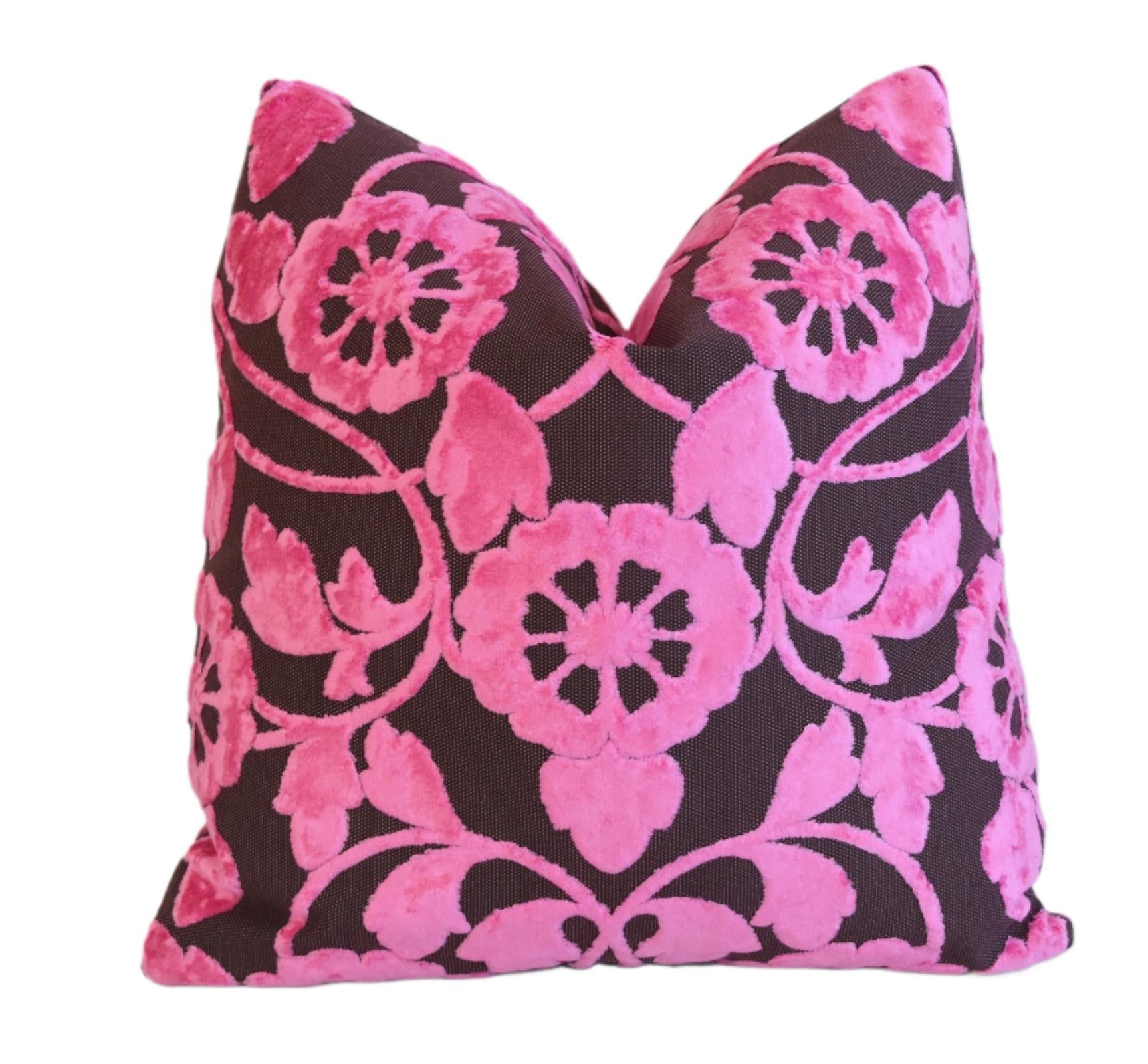 Designer Guild Pink Cut Velvet Pillow~P77710321