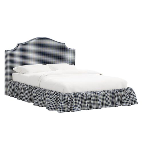 Maggie Ruffle Elegant Platform Bed, Classic Gingham Maggie Ruffle Elegant Platform Bed, Classic Gingham