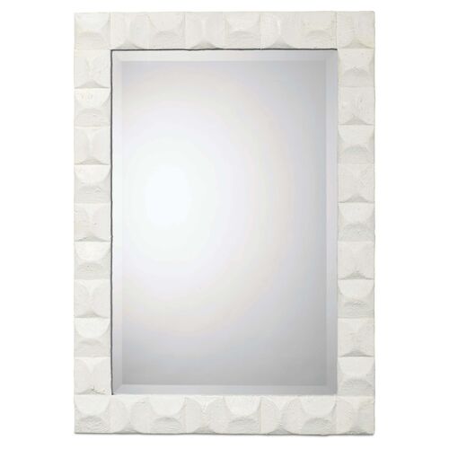 Astor Wall Mirror, White Gesso~P77544063