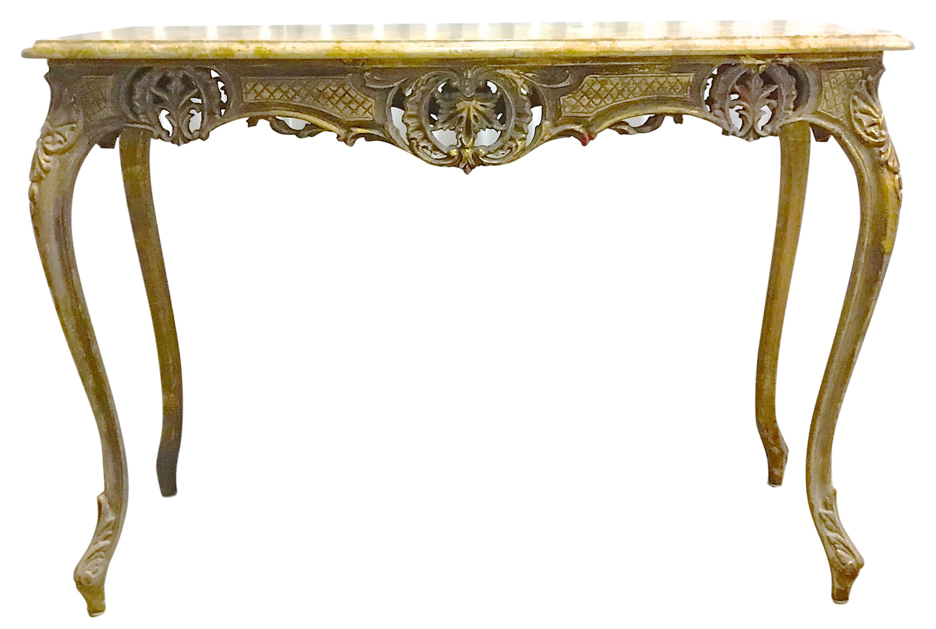 Antique Giltwood & Marble Console Table~P77614172