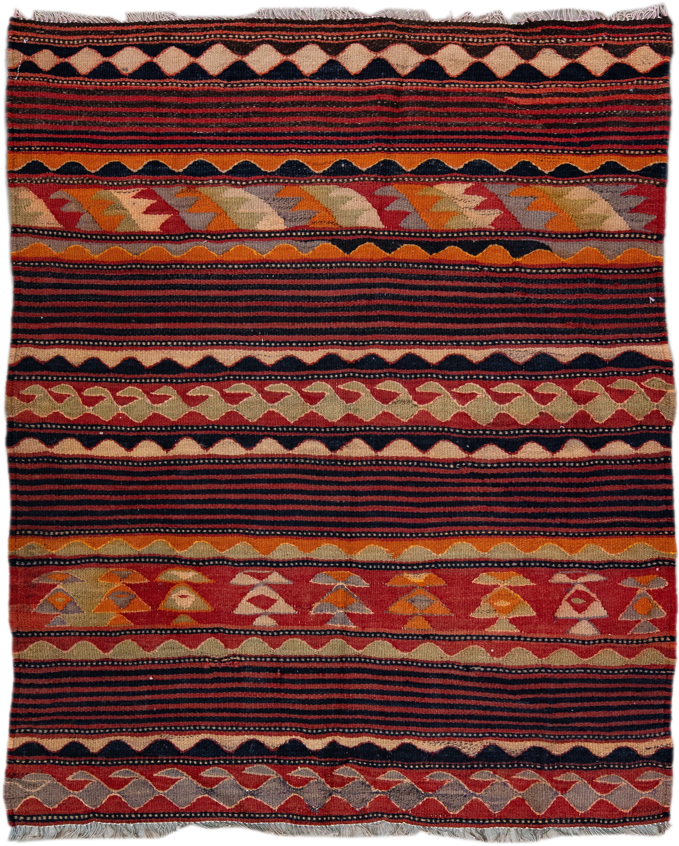Red Kilim Handmade Wool Rug~P77644199