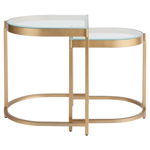 Editorial End Table, Soft Gold Metal~P77596755