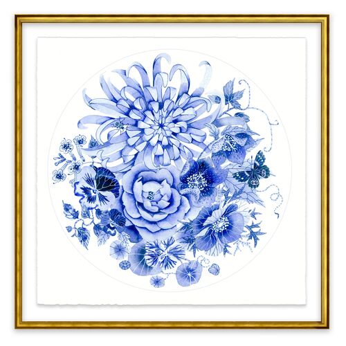 Gabby Malpas, Blue Round Floral II~P77251499