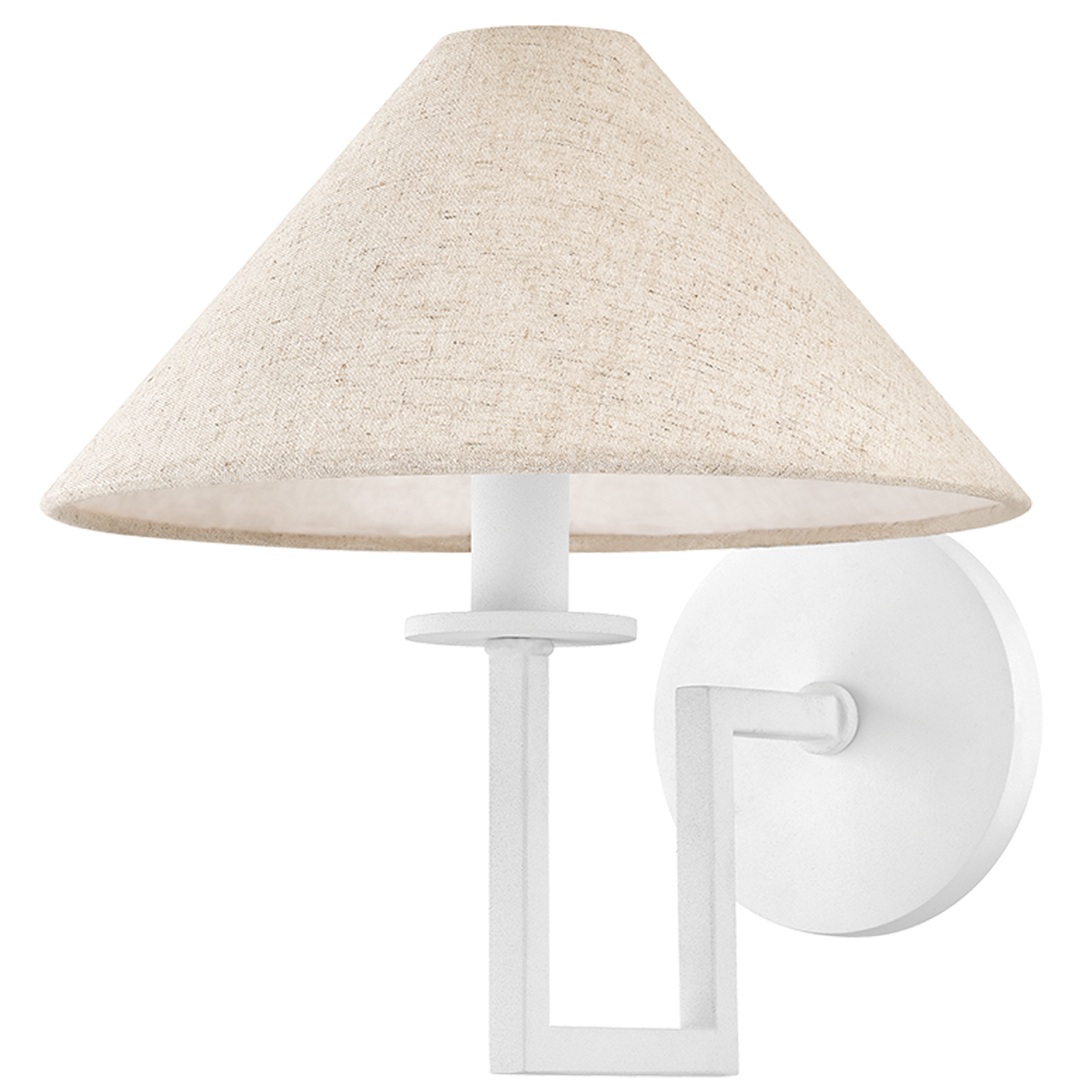 Mariana Wall Sconce, Textured White/Rattan | One Kings Lane