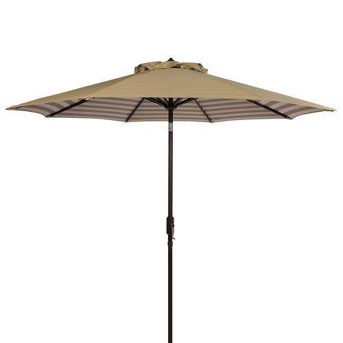 Kieran Outdoor 9Ft Solid/Stripe Crank Umbrella Kieran Outdoor 9Ft Solid/Stripe Crank Umbrella
