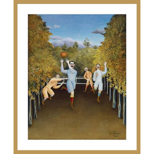 The Football Players by Henri Rousseau Framed Print