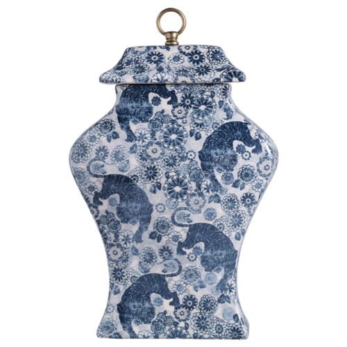 Siberian Tiger Jar, Blue