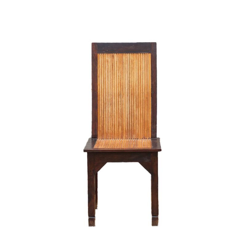 Tall Plantation Bamboo & Teak Chair
