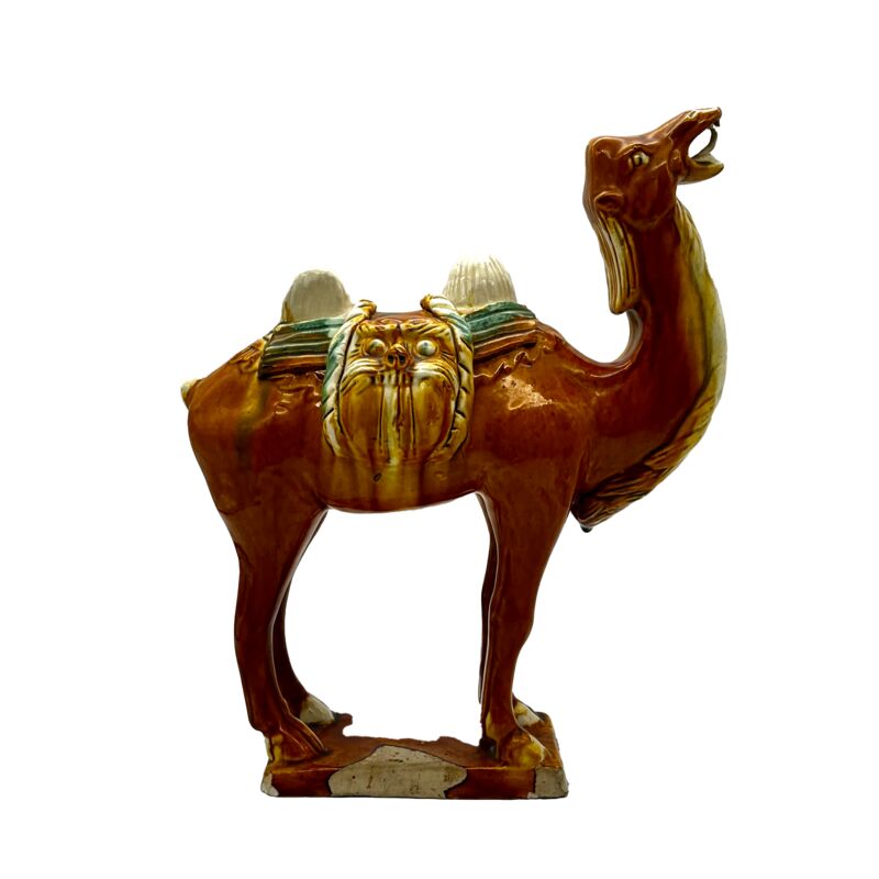 Tang Style SanCai Ceramic Camel Figure