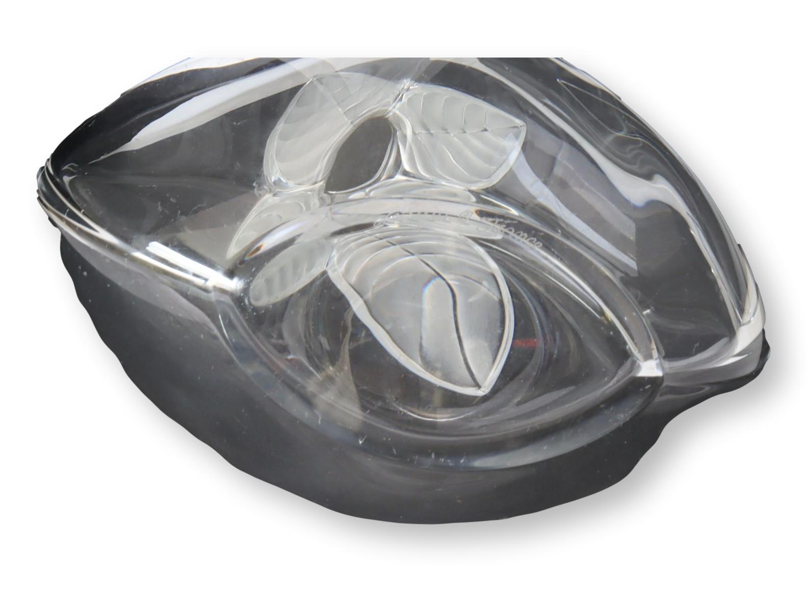 French Signed Lalique Crystal Osumi Vase~P77673279