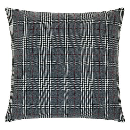 Carrie Plaid Pillow, Gray
