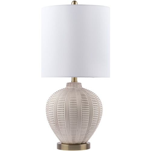 Raya Table Lamp, Off-White Glaze~P77630028