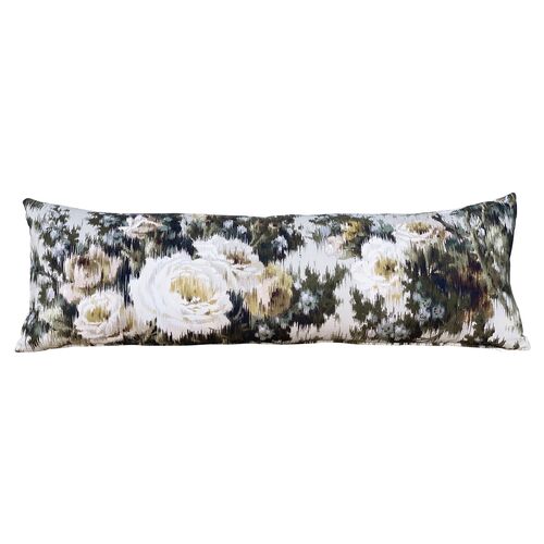 Olivia 13x40 Body Pillow, Olive/Ivory Floral~P77602251