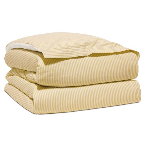 Striped Duvet Cover, Yellow~P77597015