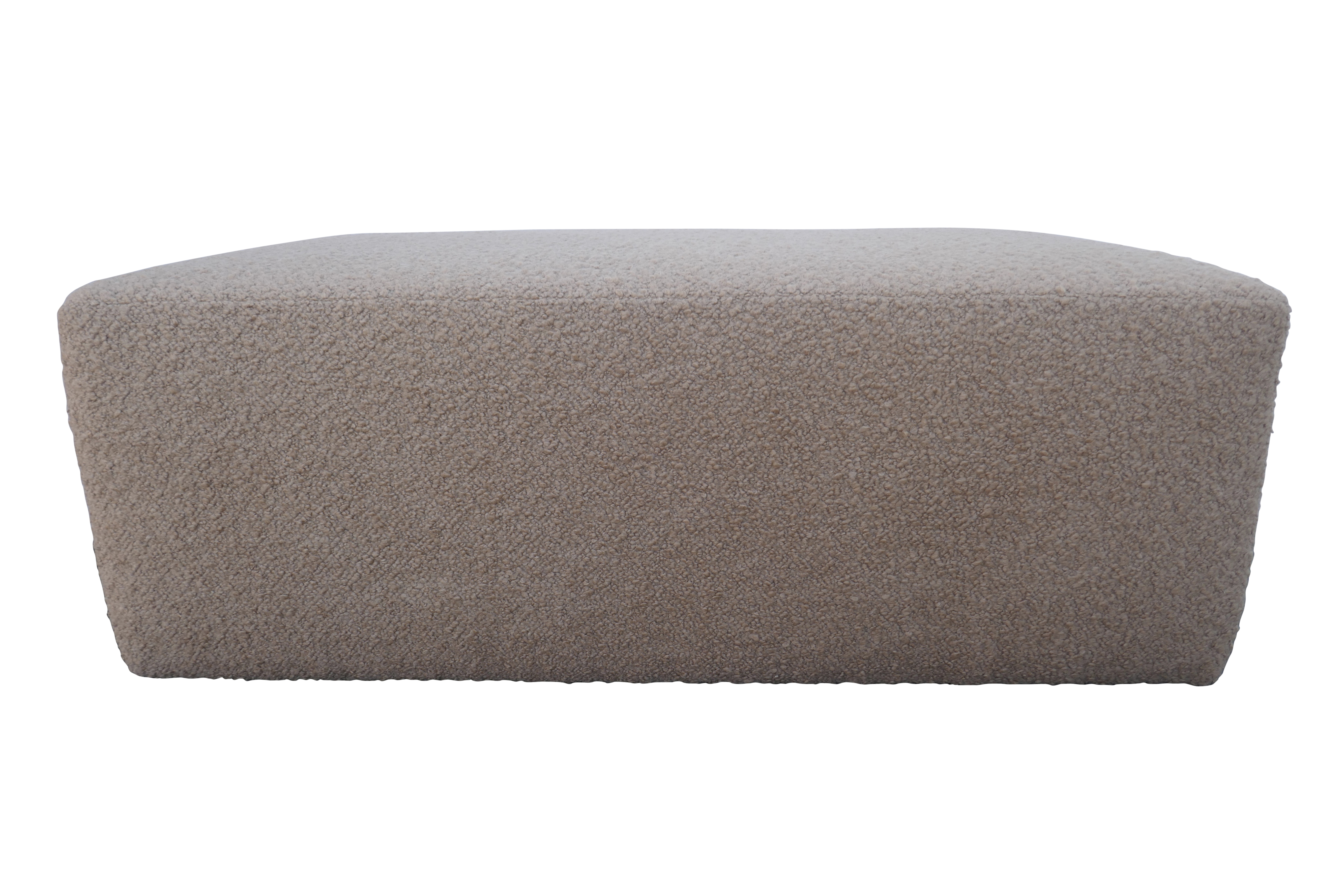 Luxe Camel Shearling Cocktail Ottoman~P77667243