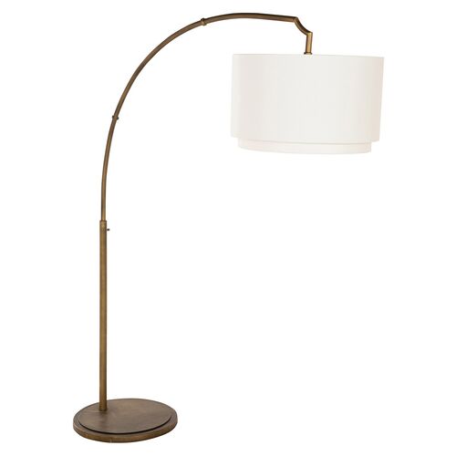 Caesar Arched Floor Lamp, Brushed Brass~P111111737