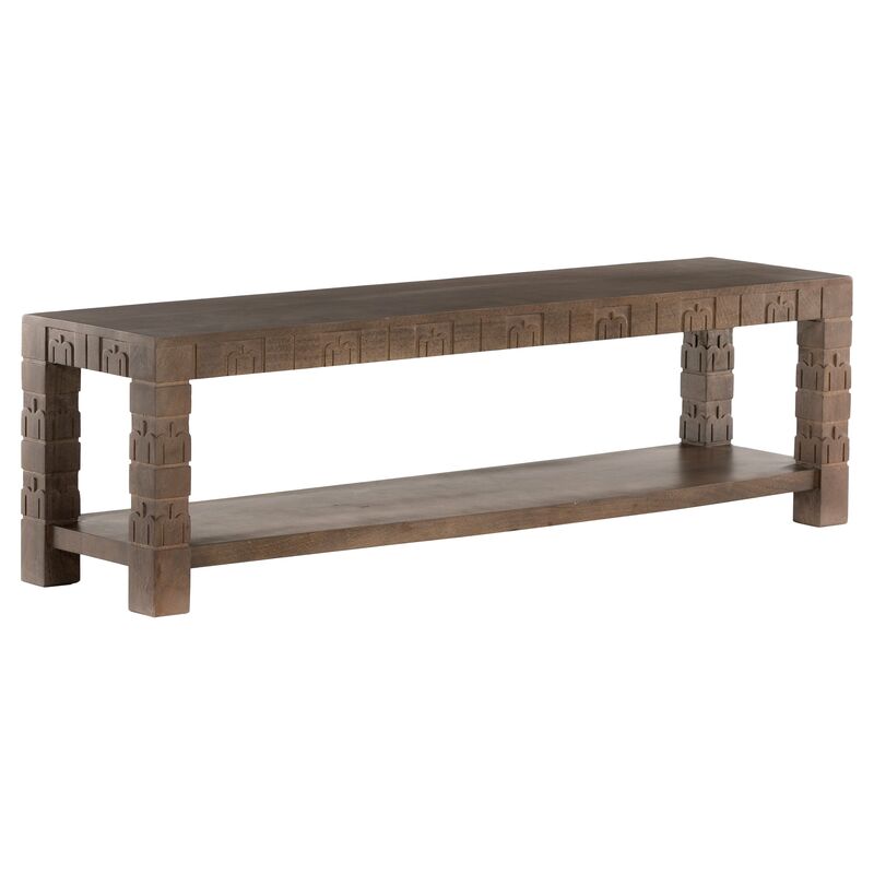 Merrill Accent Bench, Dusty Brown