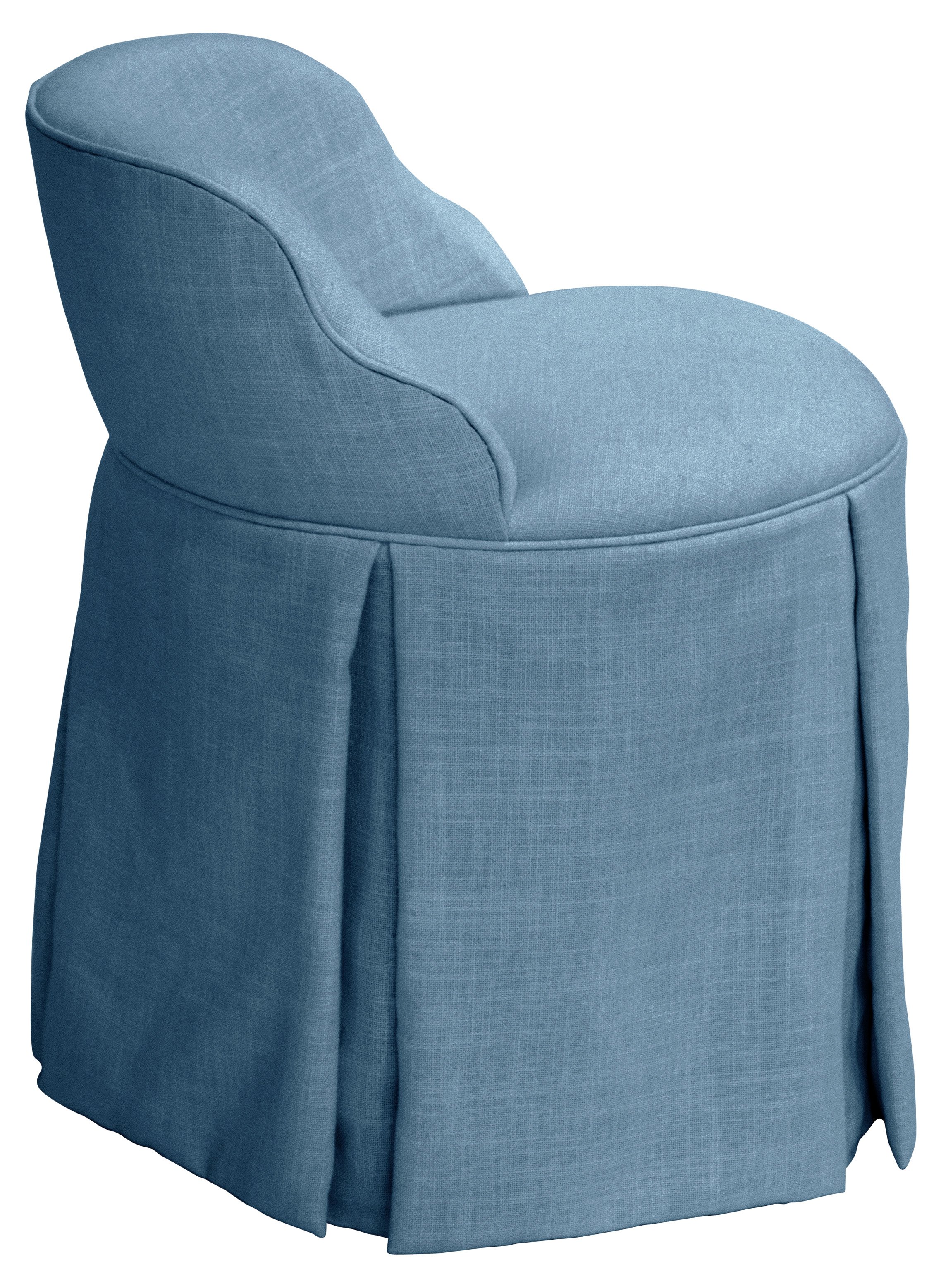 Addie Linen Vanity Stool One Kings Lane