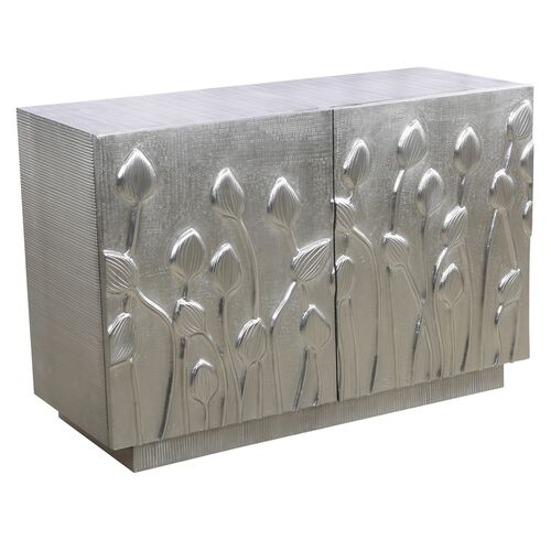 Bex Bar Cabinet, Silver