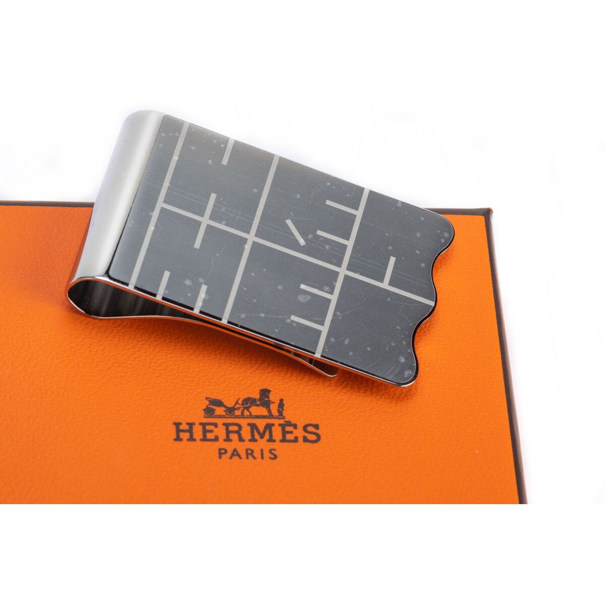 Hermes BNIB Palladium Money Clip - Vintage Lux