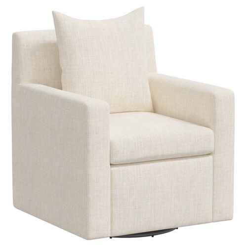 Willa Linen Swivel Chair~P77649290