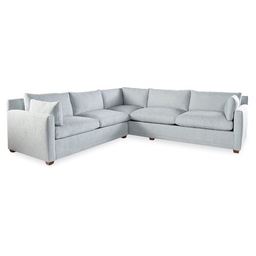 Light Grey Sectional with Chaise