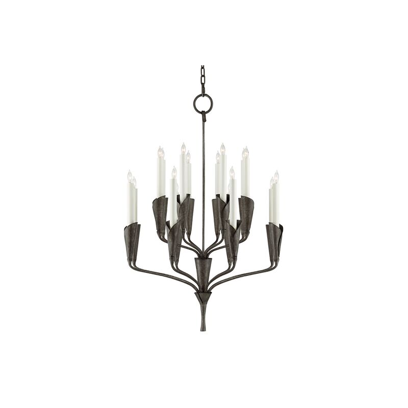 Aiden Small Chandelier, Aged Iron