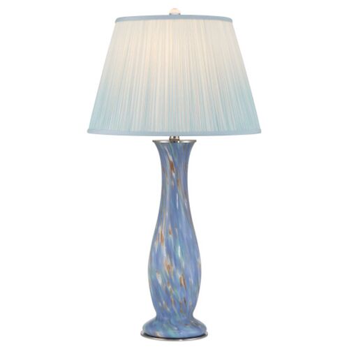 Lapis Glass Table Lamp, Blue/Pale Brown