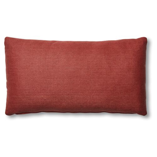 Ada Long Lumbar Pillow, Rust Linen~P77483433
