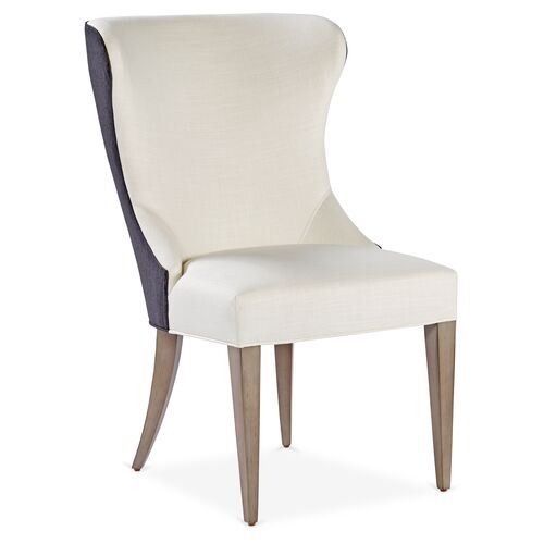 Thayer Side Chair, White/Slate Gray~P77372222