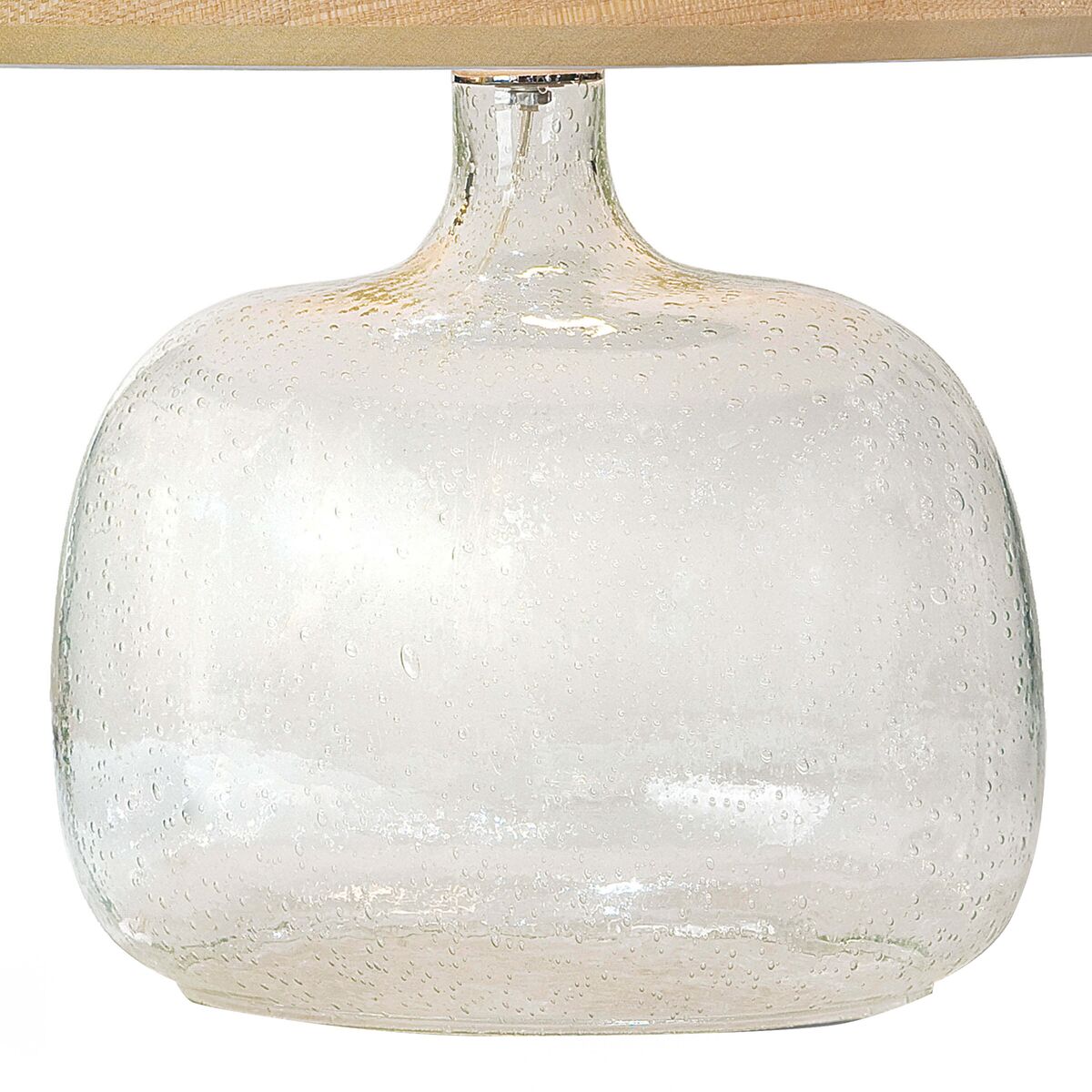 Seeded glass store table lamps