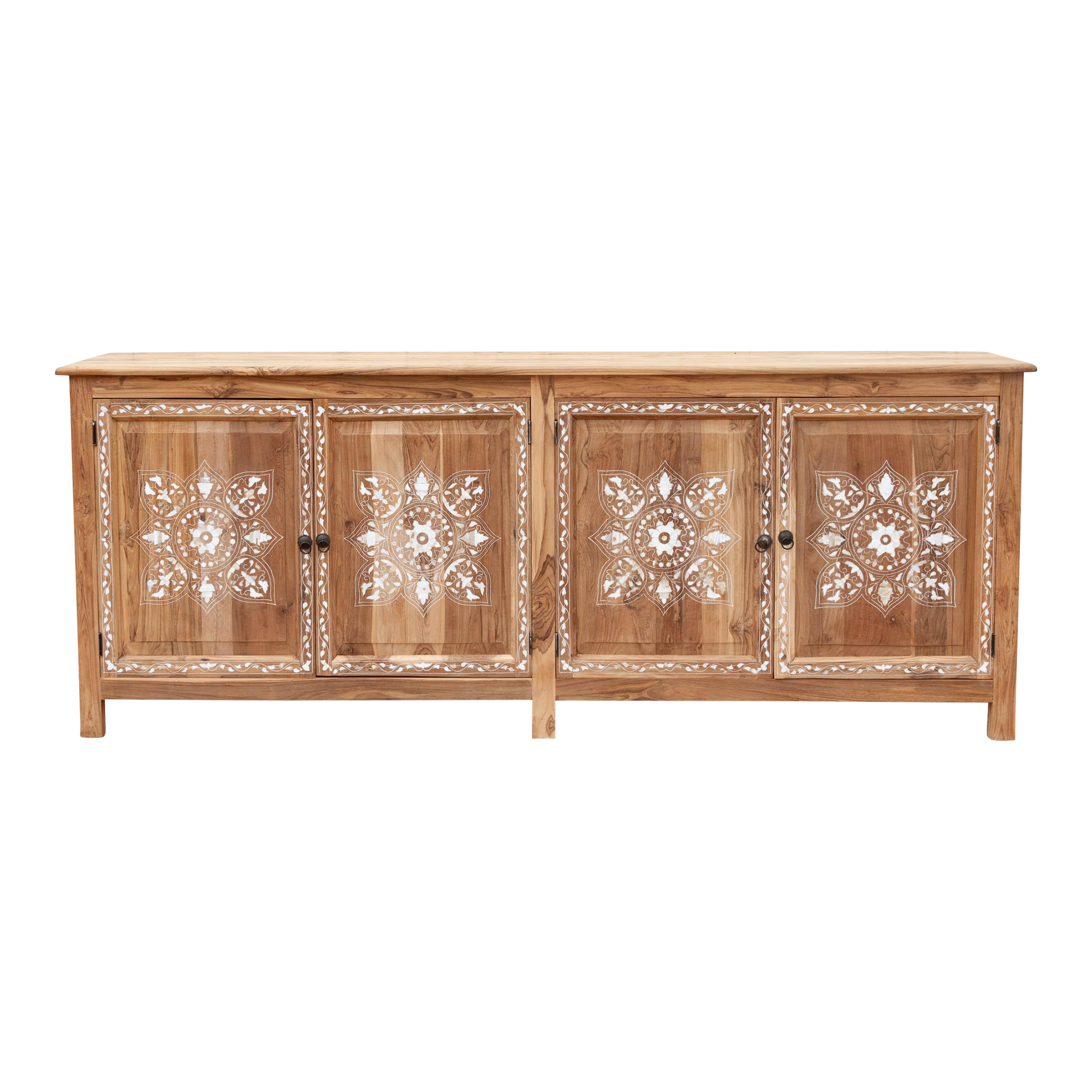 Bleached Teak Damascus Inlay Sideboard~P77698721