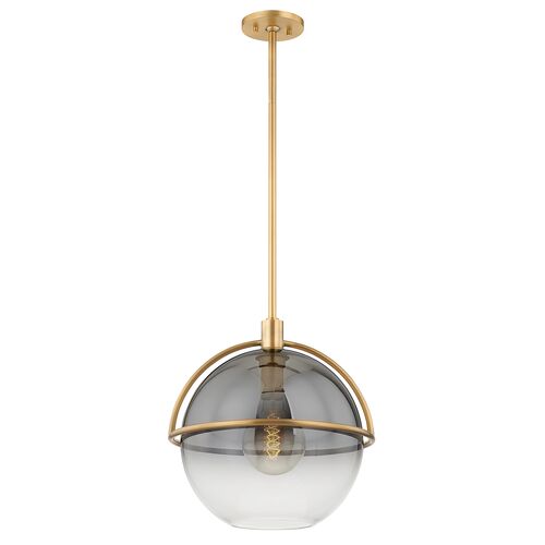 Ivins Globe Pendant, Smoked Glass/Patina Brass Ivins Globe Pendant, Smoked Glass/Patina Brass