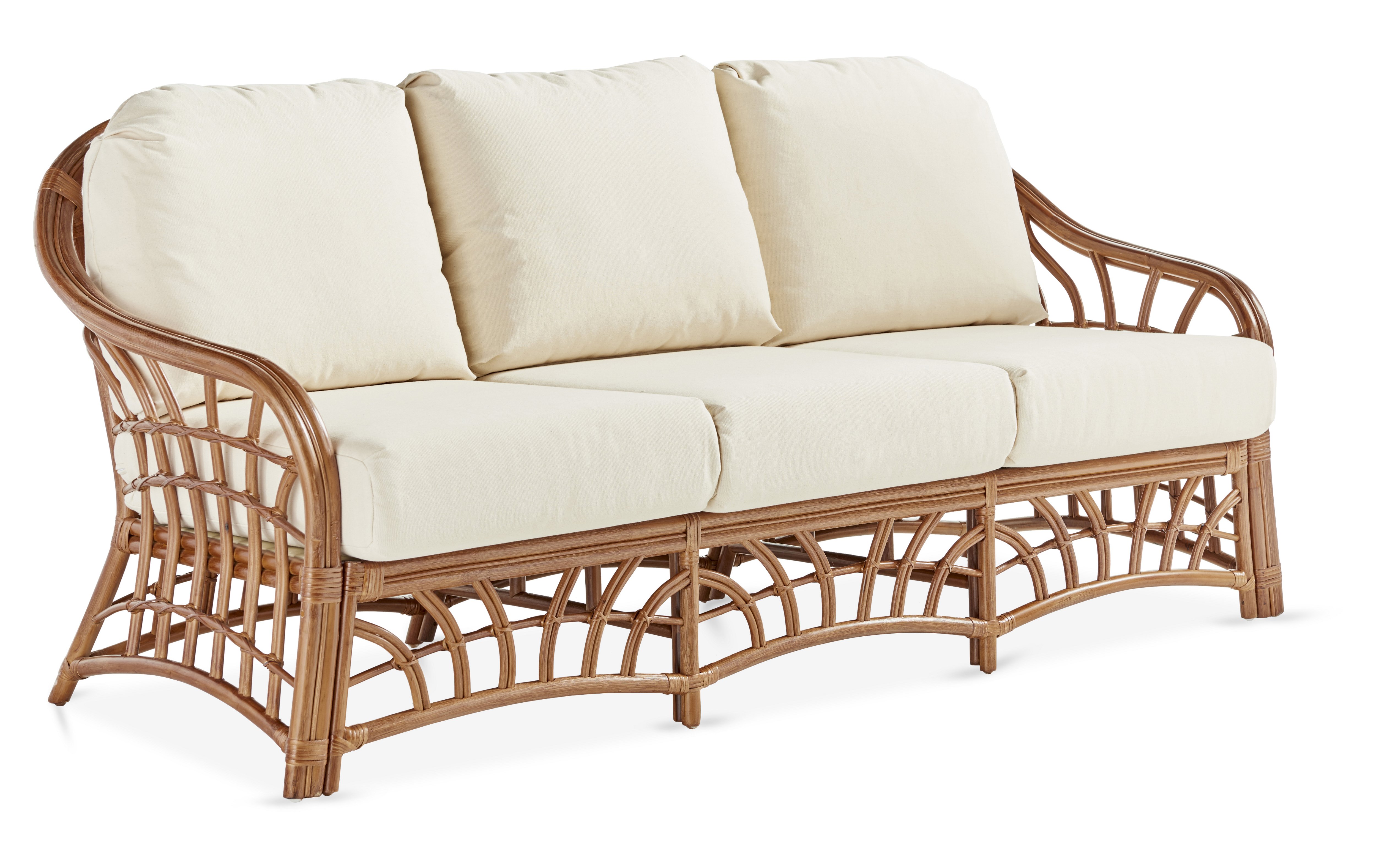 Indoor best sale rattan sofa