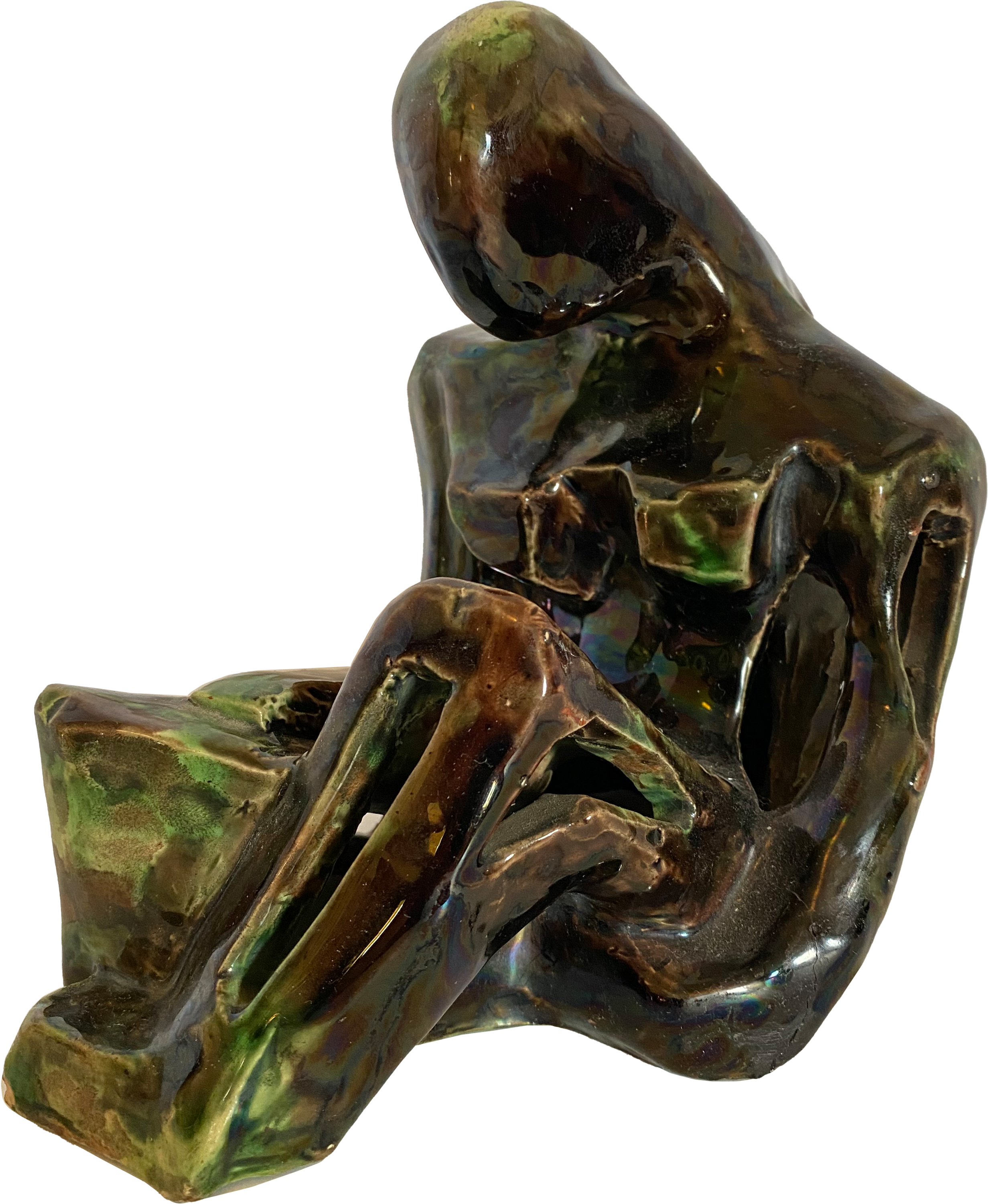Cubist Female Terra Cotta Sculpture~P77611305