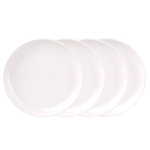 S/4 Marbella White Melamine Salad Plates