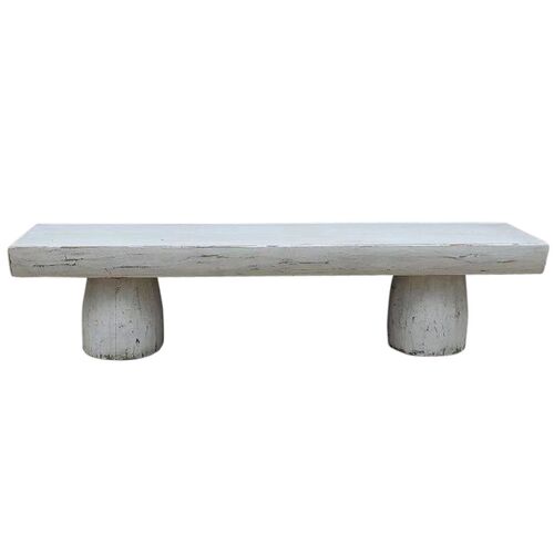 Alfie 68" Bench Table, Distressed White Alfie 68" Bench Table, Distressed White