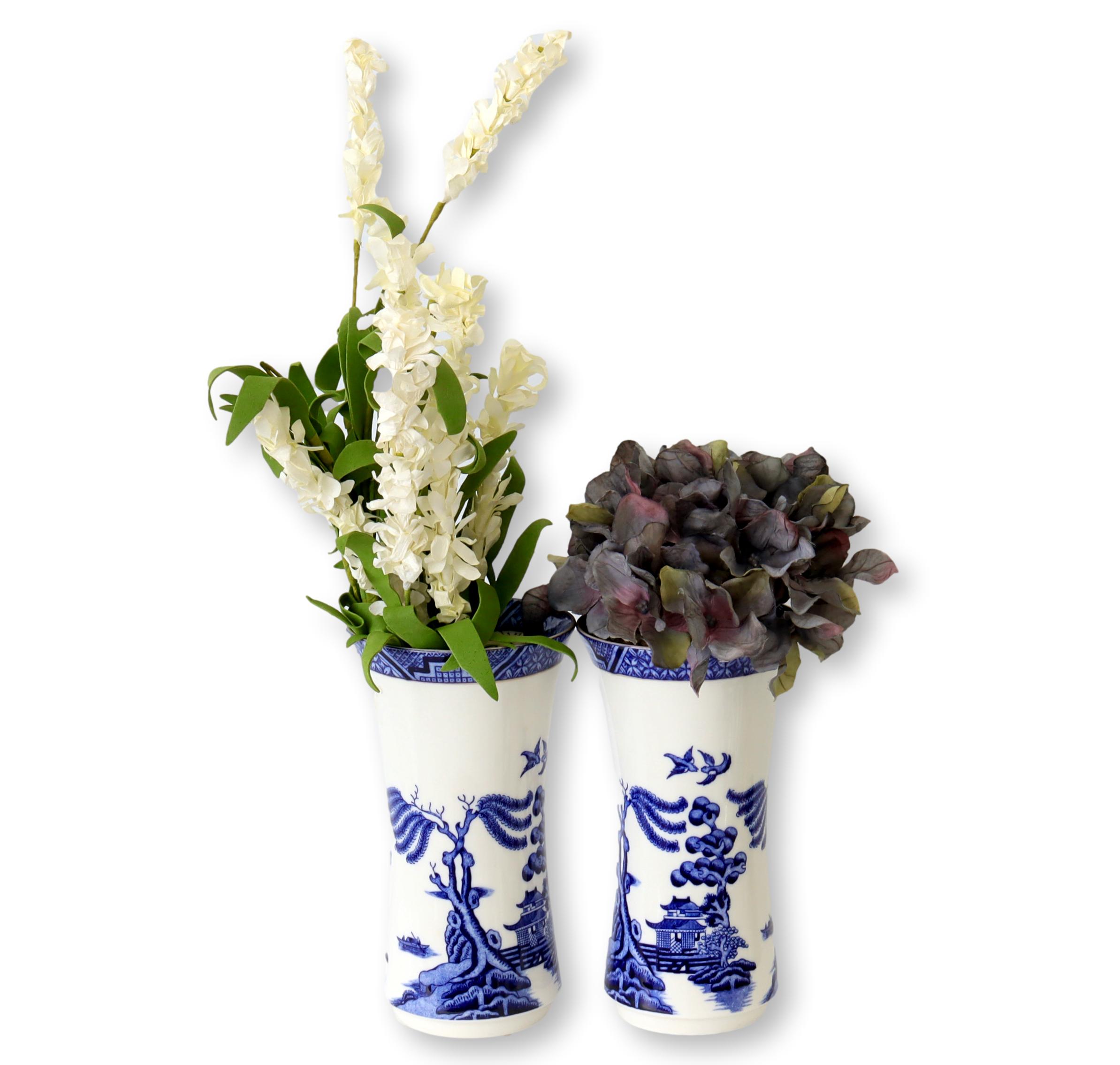 Midcentury Royal Doulton Willow Vases~P77667380