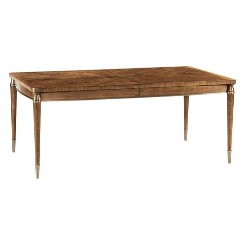 Avallon 72-102" Extension Bookmatched Dining Table, Toulouse Walnut Avallon 72-102" Extension Bookmatched Dining Table, Toulouse Walnut
