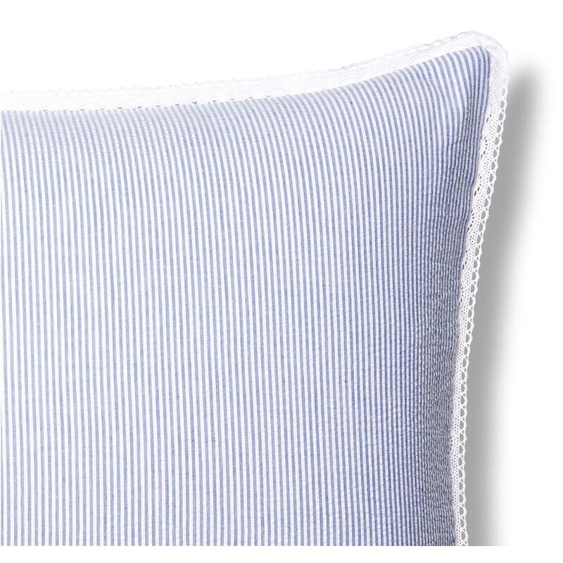 Linen Salvage Et Cie Seersucker Sham, Blue One Kings Lane