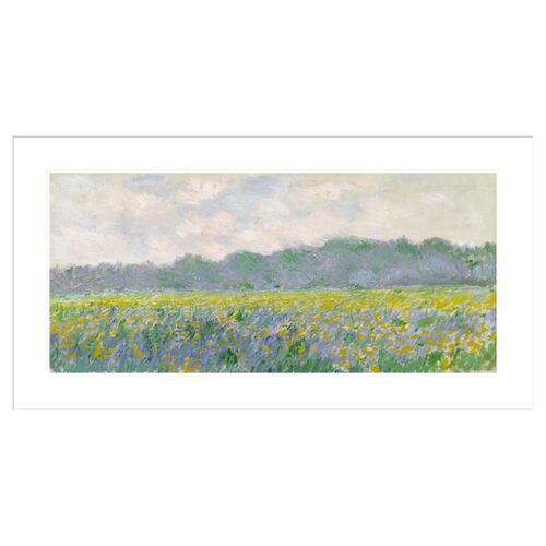 Field of Yellow Irises at Giverny by Claude Monet Framed Print