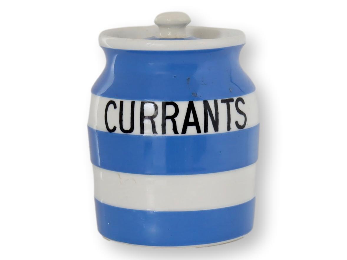 Midcenutry Cornishware Currants Canister~P77673186