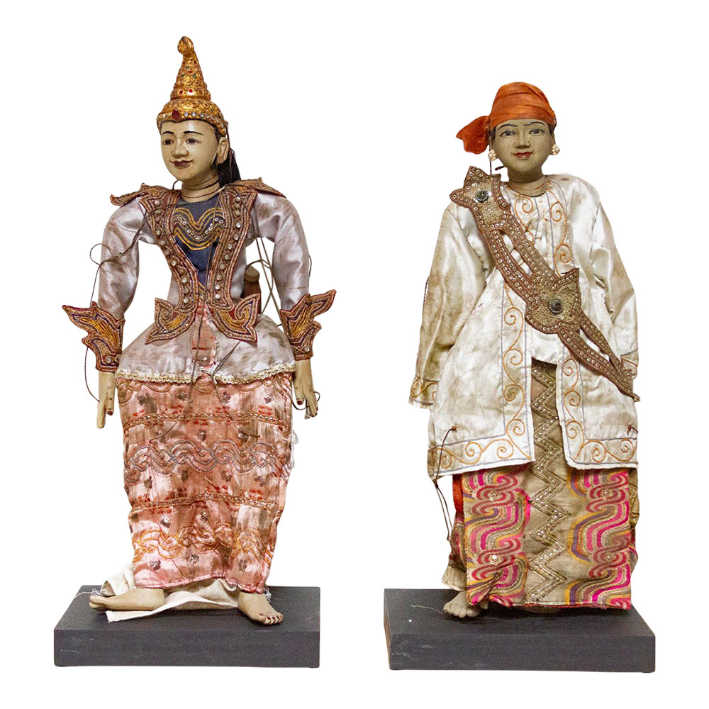 Set of Two Javanese Wayang Puppets~P77684043