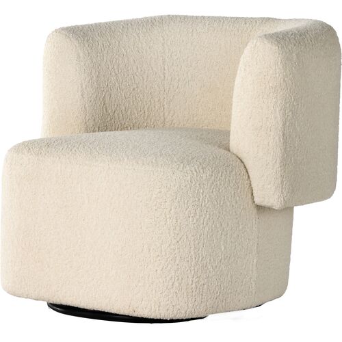 Dori Swivel Chair, Sheepskin Natural~P111118925