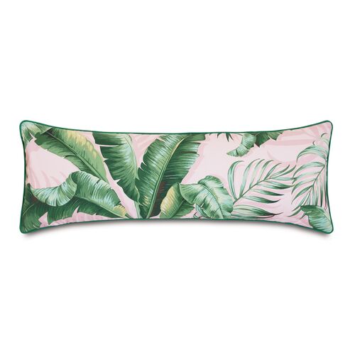 Kala 13x36 Lumbar Outdoor Pillow, Pink Palm~P77610124