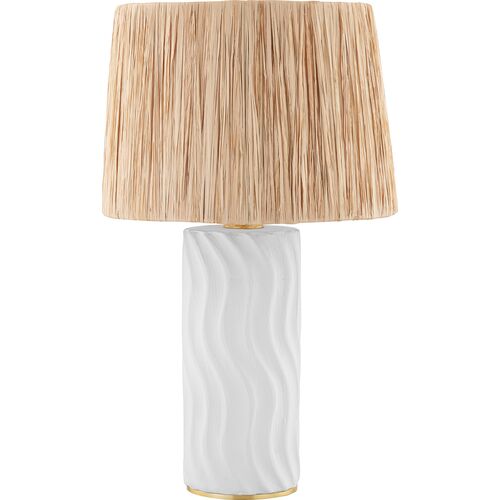 Rosalind Table Lamp, White/Raffia~P111126412