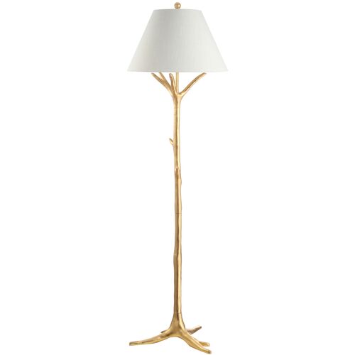 Willow Floor Lamp, Gold Leaf