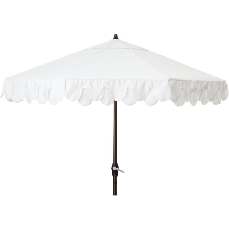 Phoebe Double Scallop Patio Umbrella, White